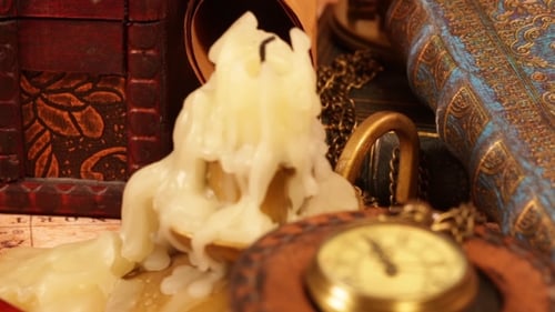 Vintage Still Life Featuring Antique Map and Items