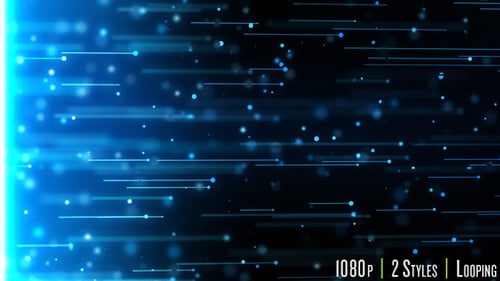 Futuristic Blue Digital Data Stream Lines Abstract Background