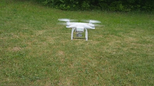 Drone flying in slow motion