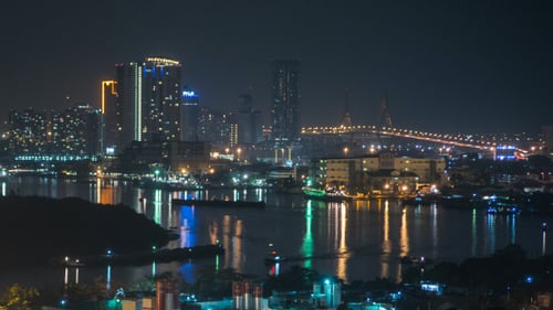 City And River Night Light