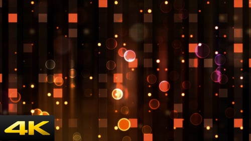 Looping Abstract Bokeh Lights and Geometric Squares Background