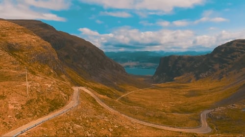 Winding Road In The Mountains