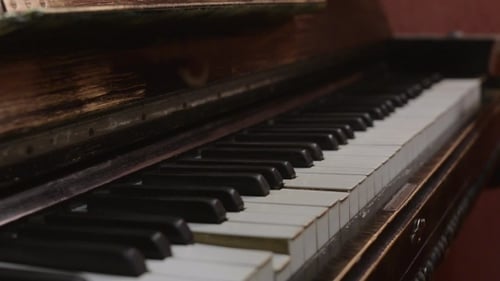 Close Up of Piano Keys Being Played