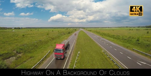 Highway On A Background Of Clouds 4