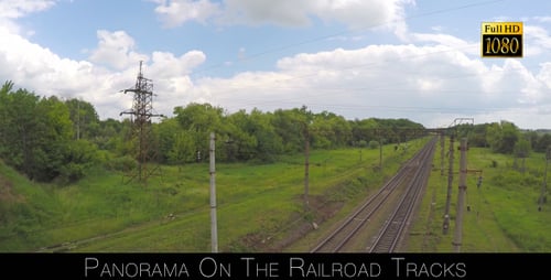 Panorama auf den Eisenbahnschienen
