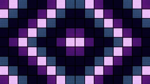 Animated Digital LED Grid Loop with Pixel Patterns