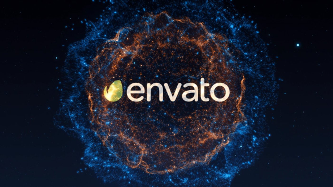 Abstract Reveal Logo, Logo Stings ft. particle explosion & trail Envato