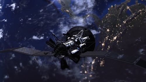 Satellit über Erde