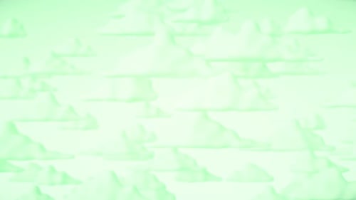 Cartoon 3d Green Clouds