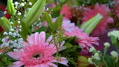 Close-Up of a Beautiful Pink Floral Arrangement