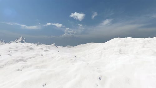 Montañas de nieve, paisaje de invierno de estilo real, hermosa vista, naturaleza, cielo azul, paisaje