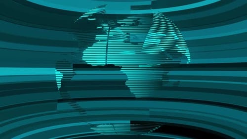 Glitch Technology Digital Earth Globe Rotating Background