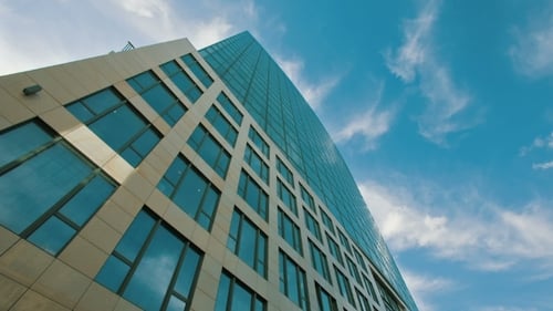 Office Building With Clouds
