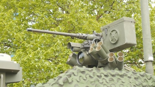 View Of The Turret, Armaments And Gun.
