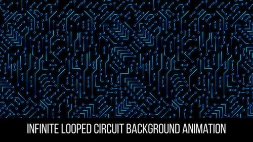 Animated Looped Digital Circuit Board Backgrounds