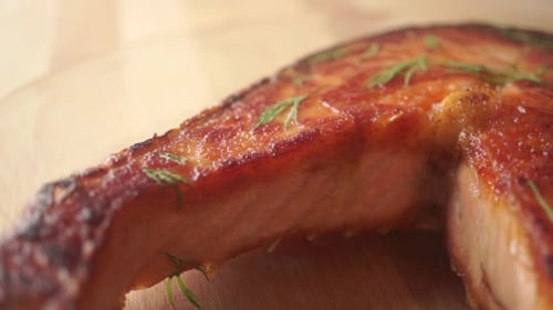 Freshly Cooked Salmon Steak