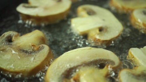 Frying Field Mushrooms