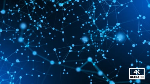 Blue Plexus Background Looped V6