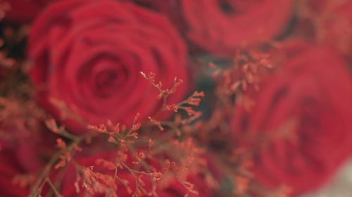 Bouquet de roses rouges - Décoration de mariage