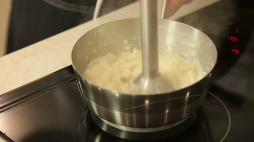 Cuisson de la purée de céleri