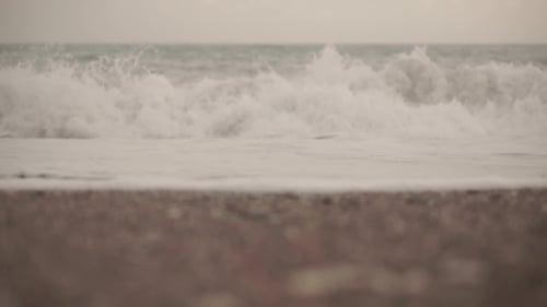 Tide Foam Blick vom Strand Zum Meer