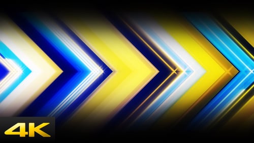 Dynamic Glowing Geometric Arrows Abstract Background Loop