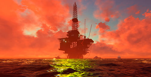 Oil Platform in the Ocean