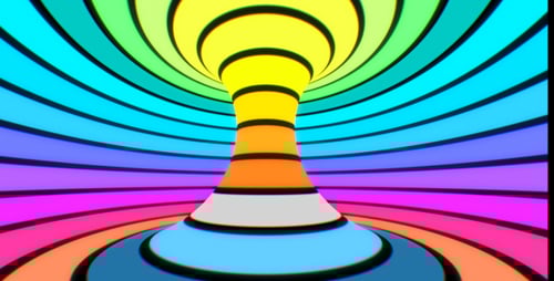 Colorful Abstract Expanding Tunnel Motion Background