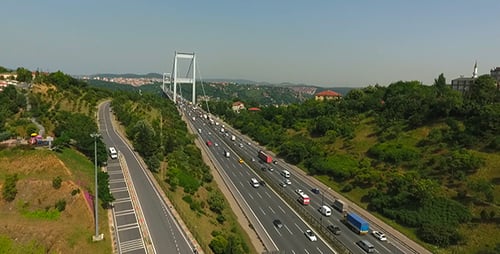 Traffic on Bosphorus Bridge