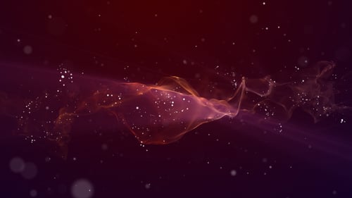 Abstract Flowing Particles Wave Animation Background