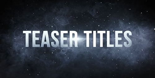 Dynamic Cinematic Teaser Titles with Abstract Splitting Effects