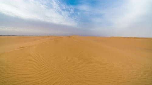 Timelapse of Sunset Over the Sand Dunes in the Desert
