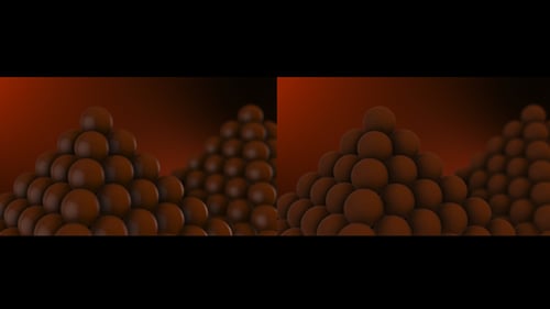 Animated Chocolate Spheres Waving Loop Background