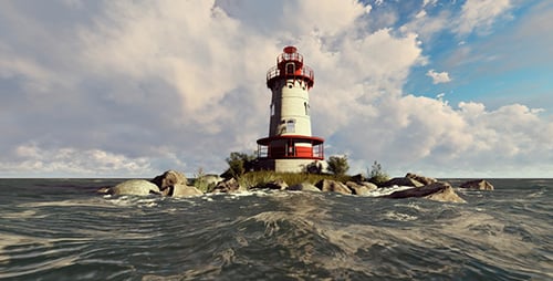 Lighthouse in the Sea