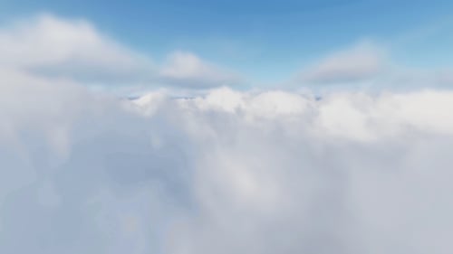 Realistisches Fliegen über den Wolken - Mittag