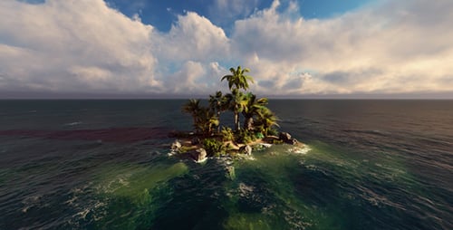3D Animation of the Island in the Sea