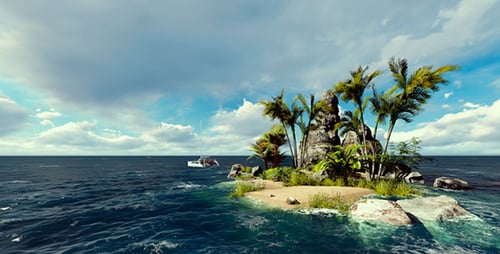 Desert Island and Yacht
