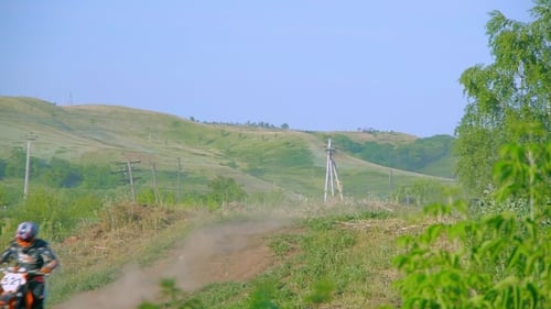 Motocross Riding on Motorcycles