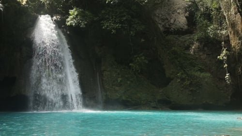 Beautiful Tropical waterfall.Kawasan Falls