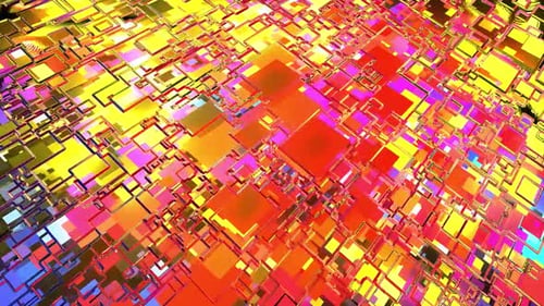Dynamic Abstract Geometric Squares Loop Background