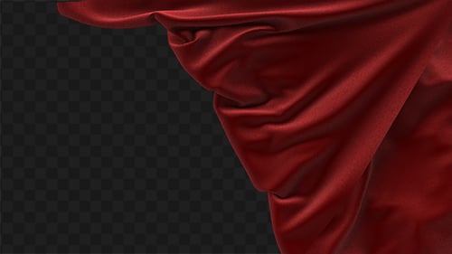 Elegant Red Fabric Reveal Transition