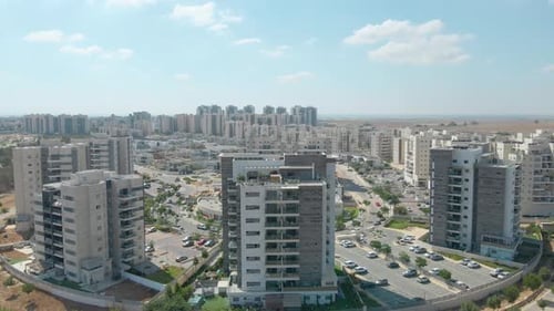 Aerial Shot At a New Neighbourhoods At Netivot Israel