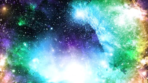 Abstract Colorful Cosmic Star Field Background