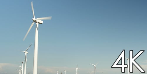 Wind Turbines in a Rural Landscape Turn