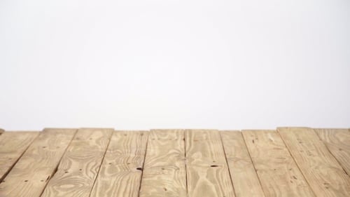 Paper Caup From Cardboard Above Rustic Wooden Table Action