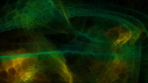 Fluid Abstract Green and Yellow Glowing Background Animation