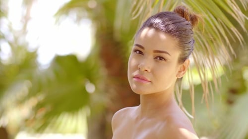 Gorgeous Young Woman With Serious Expression
