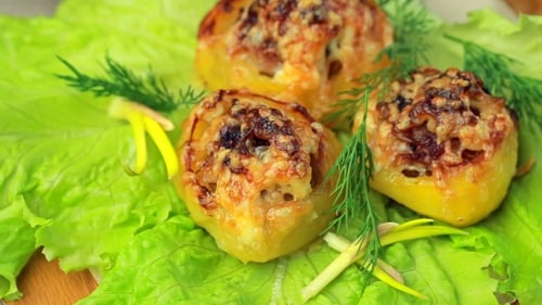 Stuffed Bell Peppers with Cheese and Herbs