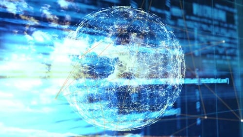 Digital generiertes Video des Interface-Bildschirms
