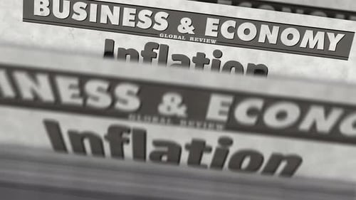 Retro Newspaper Stack Business Economy Headlines Animation